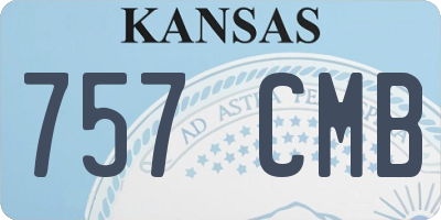 KS license plate 757CMB