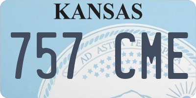 KS license plate 757CME