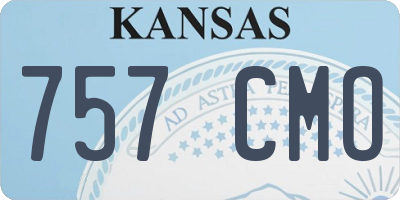 KS license plate 757CMO