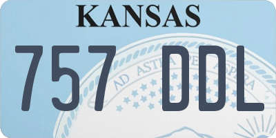 KS license plate 757DDL