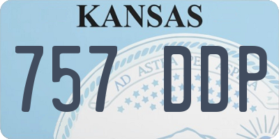 KS license plate 757DDP