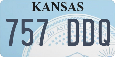 KS license plate 757DDQ