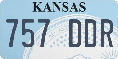 KS license plate 757DDR
