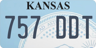 KS license plate 757DDT