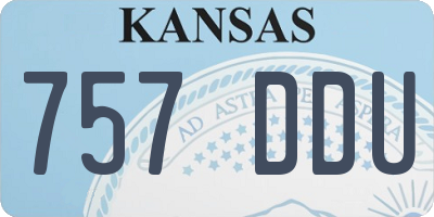 KS license plate 757DDU