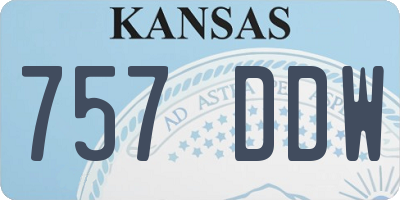 KS license plate 757DDW