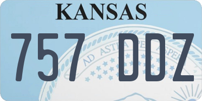 KS license plate 757DDZ