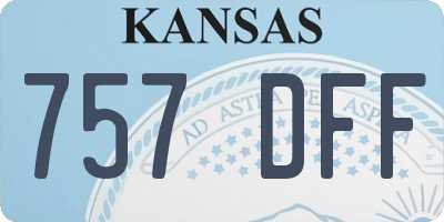 KS license plate 757DFF