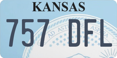 KS license plate 757DFL