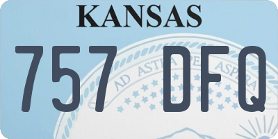 KS license plate 757DFQ