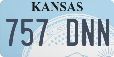 KS license plate 757DNN