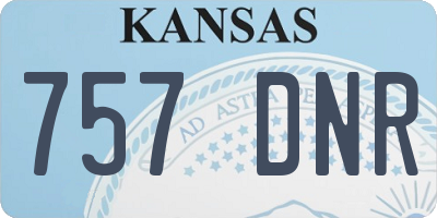 KS license plate 757DNR
