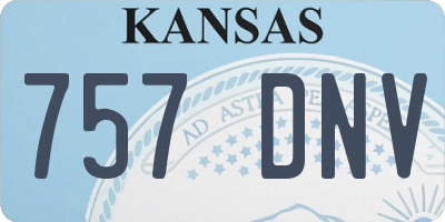 KS license plate 757DNV