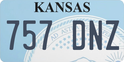 KS license plate 757DNZ