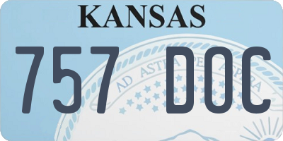 KS license plate 757DOC