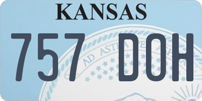 KS license plate 757DOH
