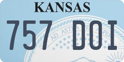 KS license plate 757DOI