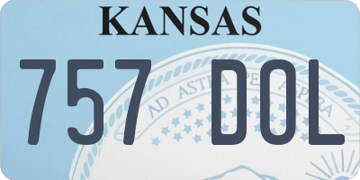 KS license plate 757DOL