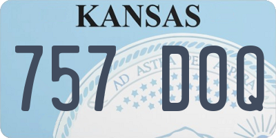 KS license plate 757DOQ