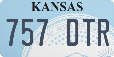 KS license plate 757DTR