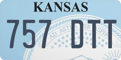KS license plate 757DTT