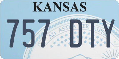 KS license plate 757DTY