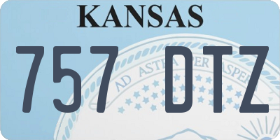 KS license plate 757DTZ