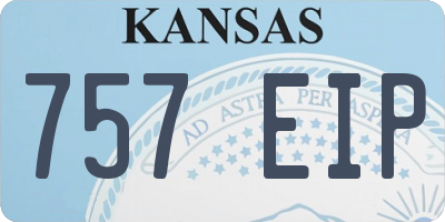 KS license plate 757EIP