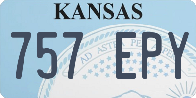 KS license plate 757EPY