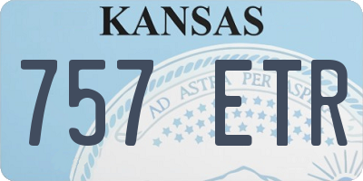 KS license plate 757ETR