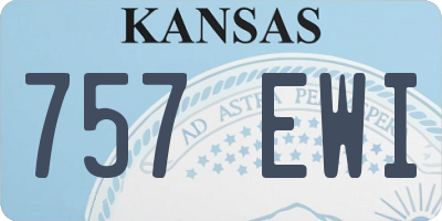 KS license plate 757EWI