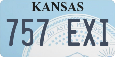 KS license plate 757EXI
