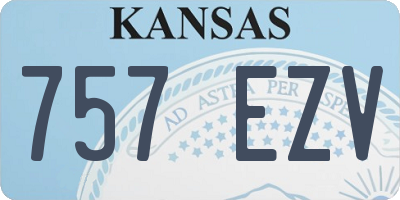 KS license plate 757EZV