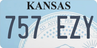 KS license plate 757EZY