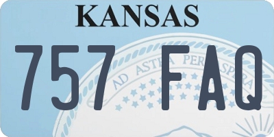 KS license plate 757FAQ