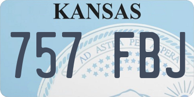 KS license plate 757FBJ