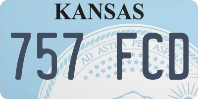 KS license plate 757FCD