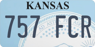 KS license plate 757FCR