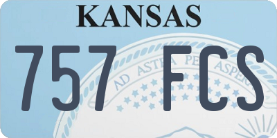 KS license plate 757FCS