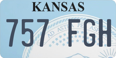 KS license plate 757FGH