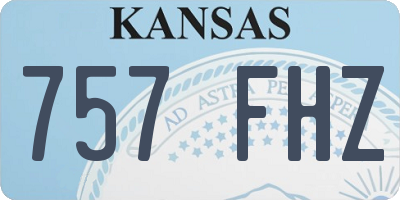 KS license plate 757FHZ