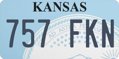 KS license plate 757FKN