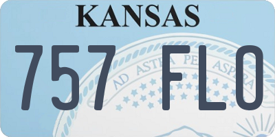 KS license plate 757FLO