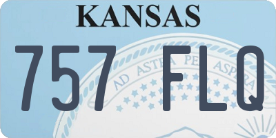 KS license plate 757FLQ