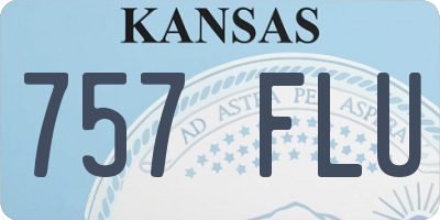 KS license plate 757FLU
