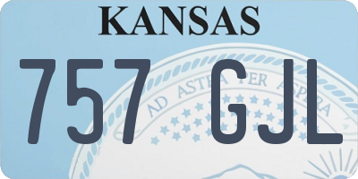 KS license plate 757GJL