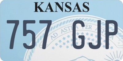 KS license plate 757GJP