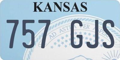 KS license plate 757GJS