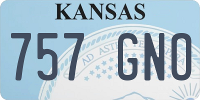 KS license plate 757GNO