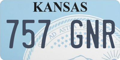 KS license plate 757GNR